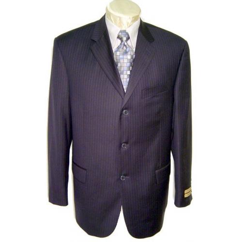 Giorgio Cosani Navy Chalkstripes Super 150'S Cashmere Wool Suit